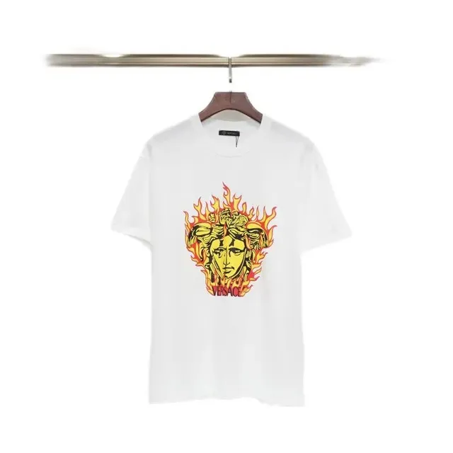 Versace Medusa Flame Tee Flame Medusa Print
