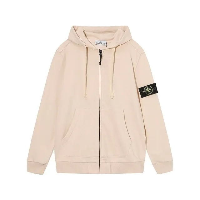 Stone Island Zip-Up Hoodie Compass Patch