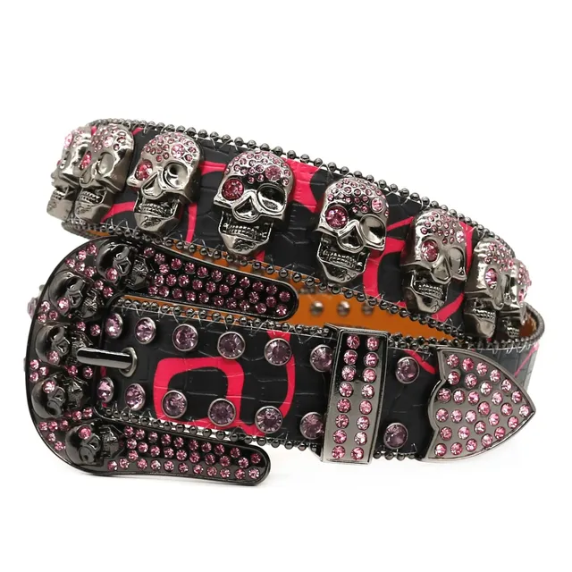 Philipp Plein Skull Belt Crystal-Embellished
