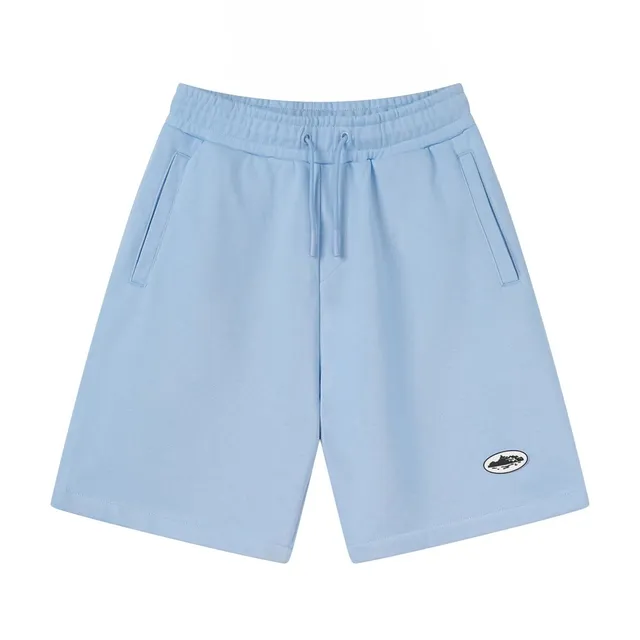 Corteiz Logo Patch Shorts Light Blue