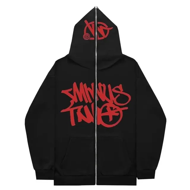Minus Two Zip-Up Hoodie Smiling Tiger Logo
