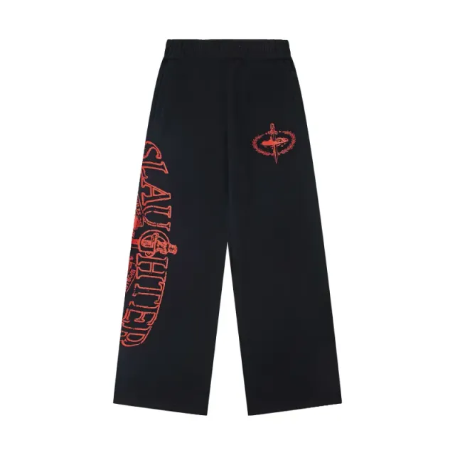 Corteiz × 21 Savage Slaughter Sweatpants Red Logo