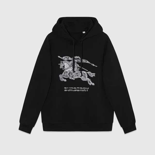 Burberry Hoodie Equestrian Knight Embroidery