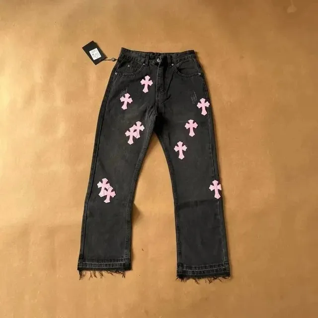 Chrome Hearts Jeans Cross Print