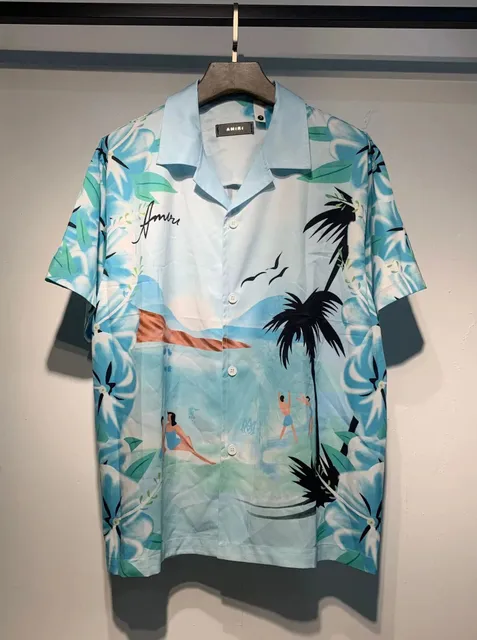 Amiri Hawaiian Shirt Tropical Print