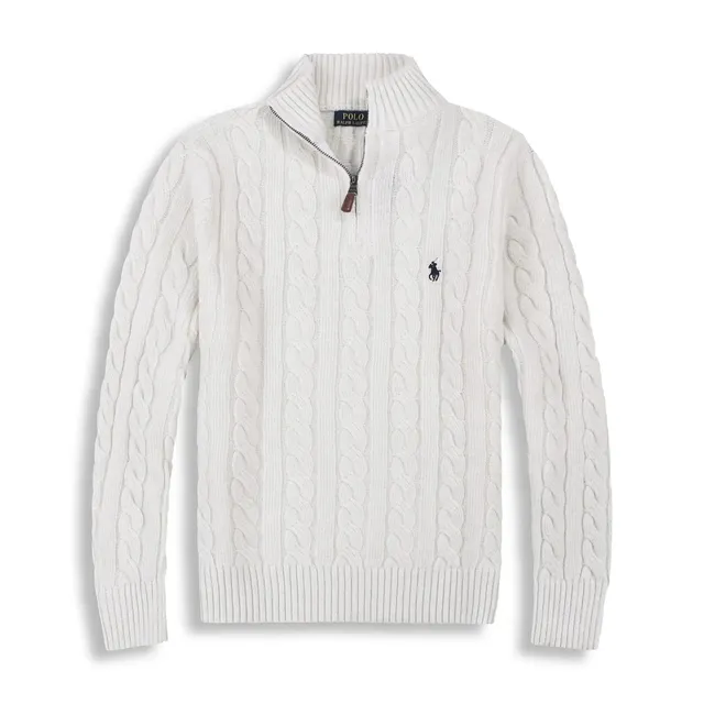 Polo Ralph Lauren Cable Knit Quarter-Zip Sweater Classic Cable