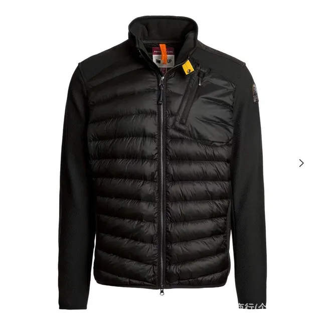 Black stand up collar with spliced down