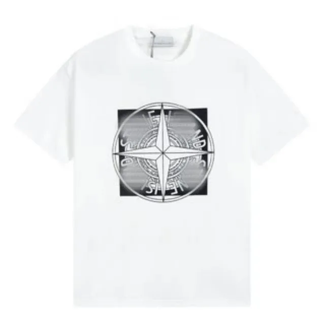 Stone Island Compass Logo T-Shirt Black Compass Print