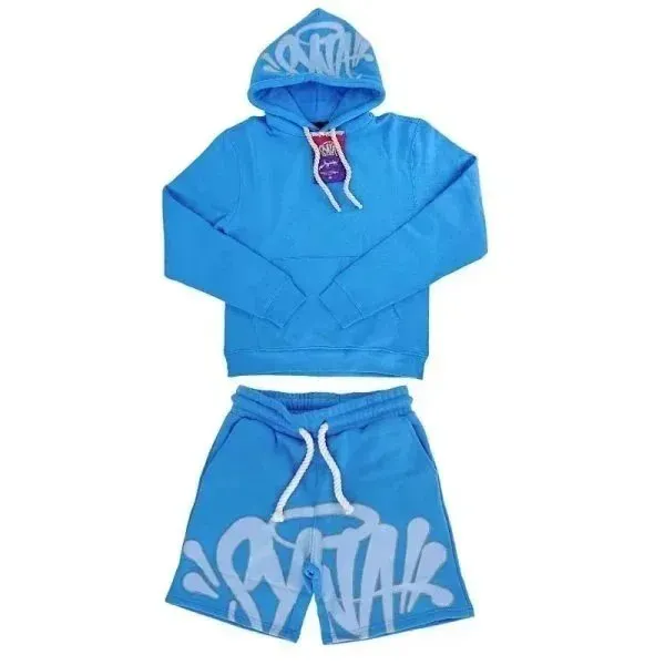 Syna World Hoodie and Shorts Set Graffiti Print