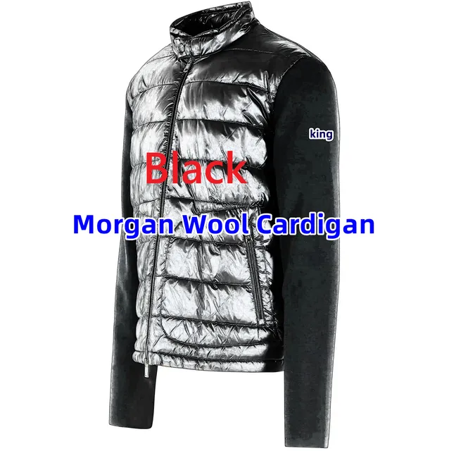 Moncler Wool Cardigan Metallic Puffer