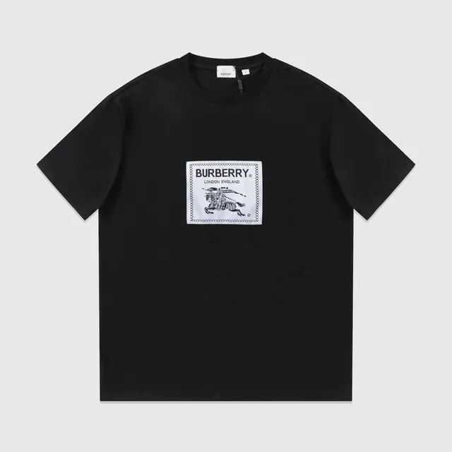 Burberry Logo Patch T-Shirt Equestrian Knight Print