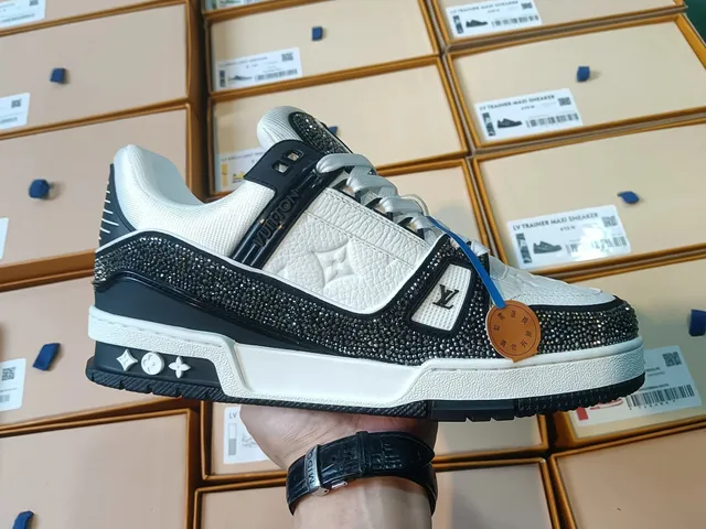 Louis Vuitton LV Trainer Maxi Crystal-Embellished