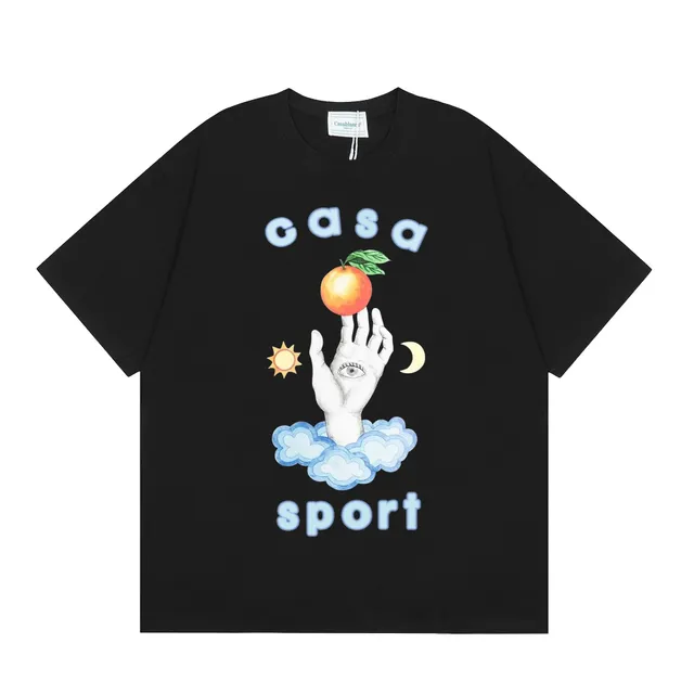 Casablanca Casa Sport Tee Hand and Orange Graphic
