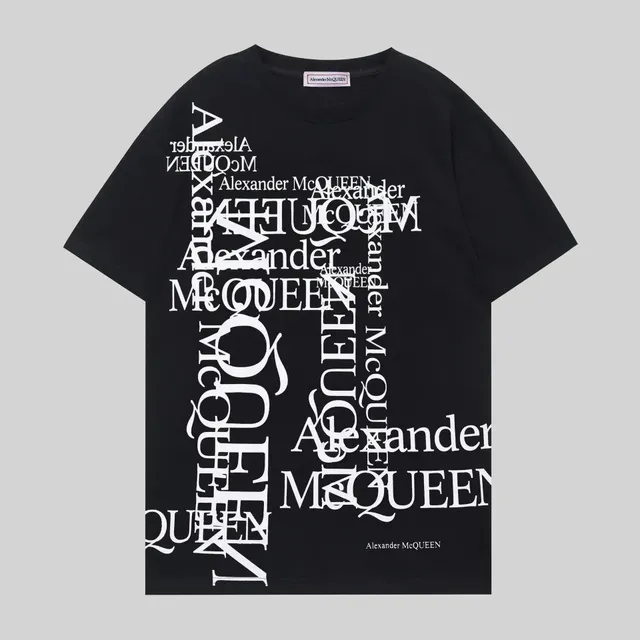 Alexander McQueen Logo Print T-Shirt All-Over Logo