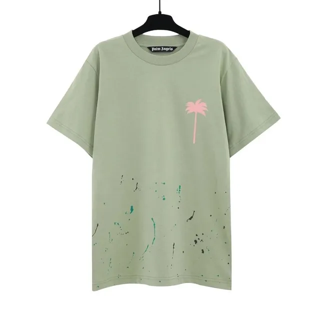 Palm Angels Palm Tree Tee Splatter Print