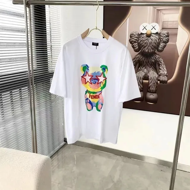 Fendi T-Shirt KAWS Bear Print