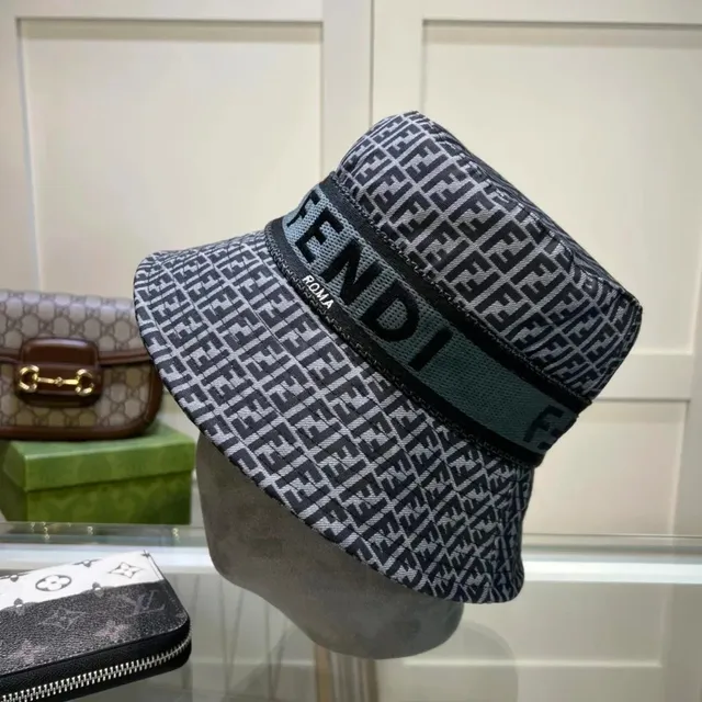 Fendi Bucket Hat FF Logo Monogram