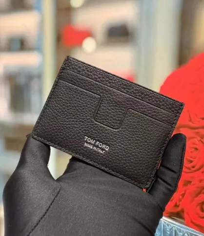 Tom Ford Card Holder Pebbled Leather