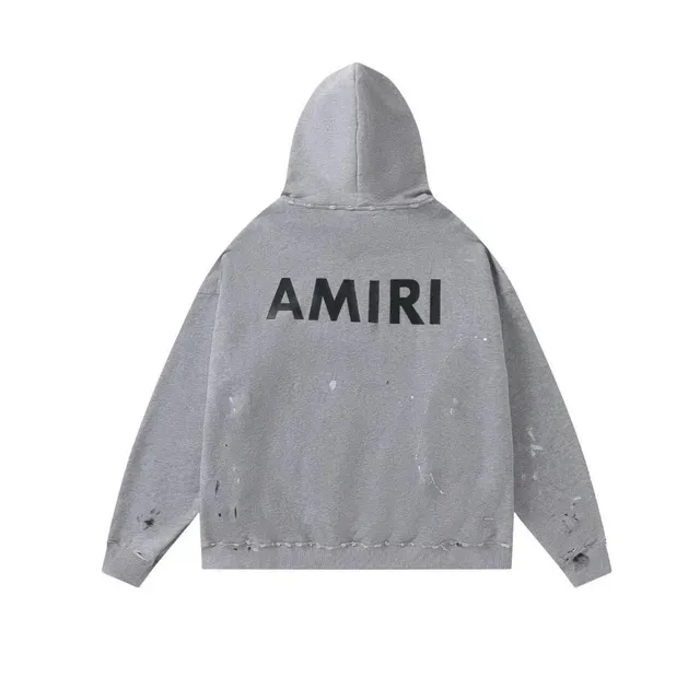 Amiri Hooded Sweatshirt Distressed Logo Back