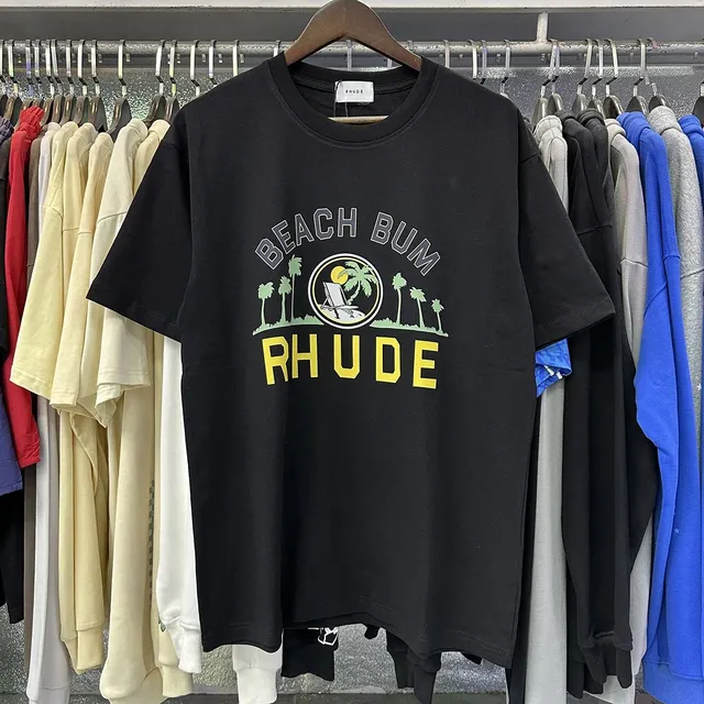 Rhude Beach Bum Tee Palm Tree Graphic