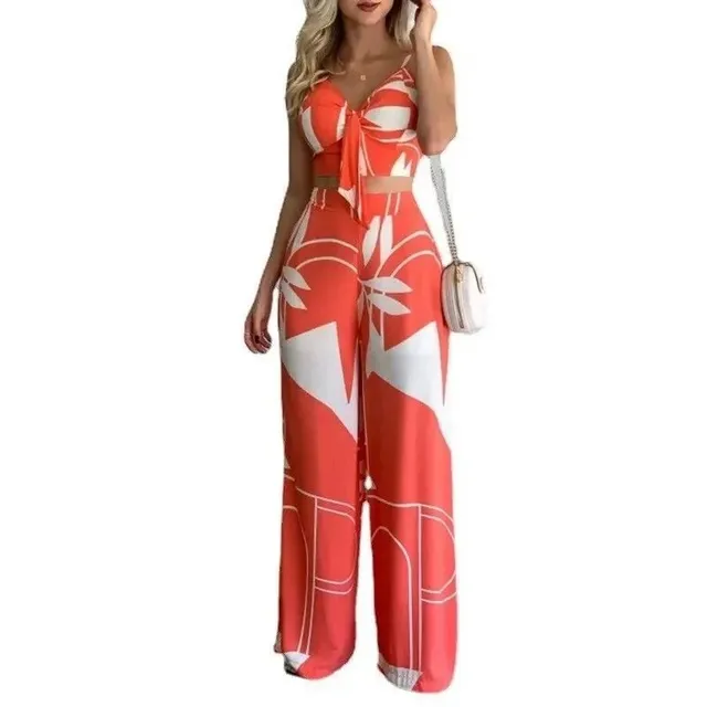 Two-Piece Set Abstract Print