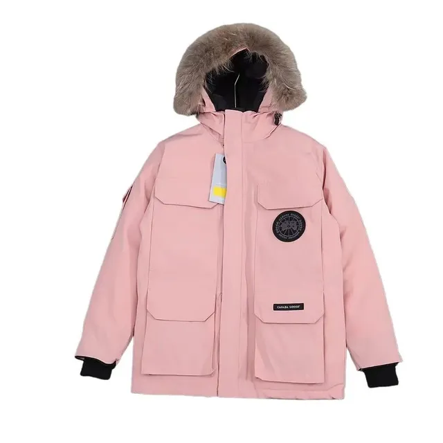 Canada Goose Expedition Parka Pink with Fur Trim