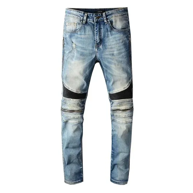 Amiri Motorcycle Jeans Distressed with Paneling