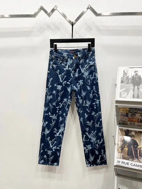 Louis Vuitton Monogram Floral Jeans LV Monogram & Botanical Print