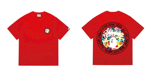 BAPE × Stüssy Graphic Tee Camo Ape Head Print