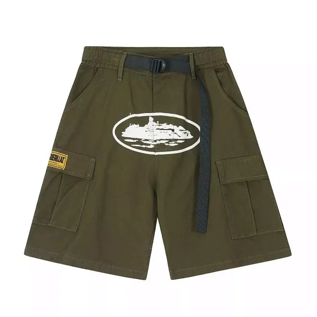 Caterpillar Cargo Shorts Oval Logo Print