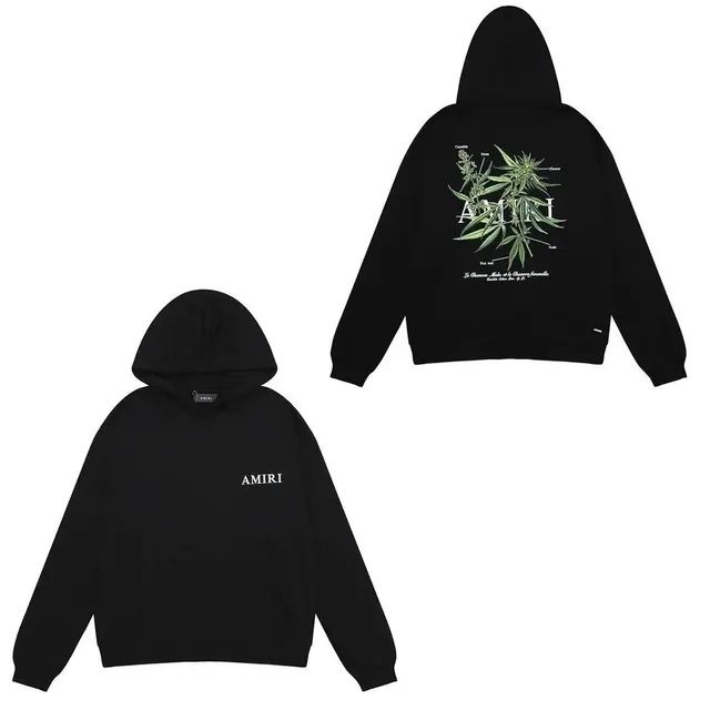 Amiri Hoodie Cannabis Print