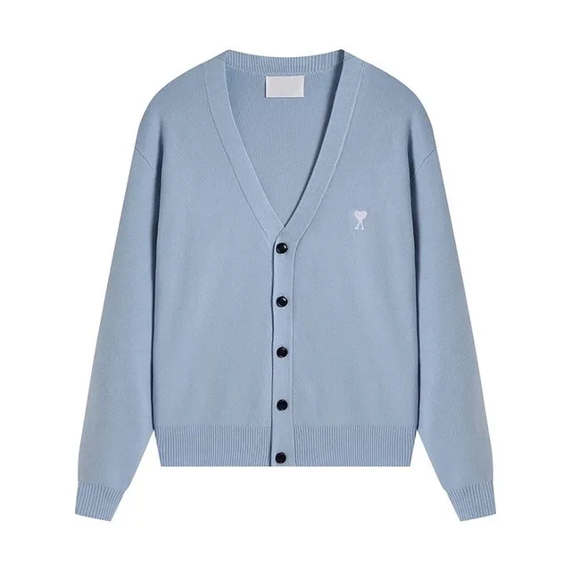 Amiri V-Neck Cardigan Light Blue