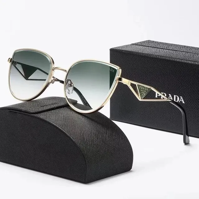 Prada Cat-Eye Sunglasses Gradient Green Lens