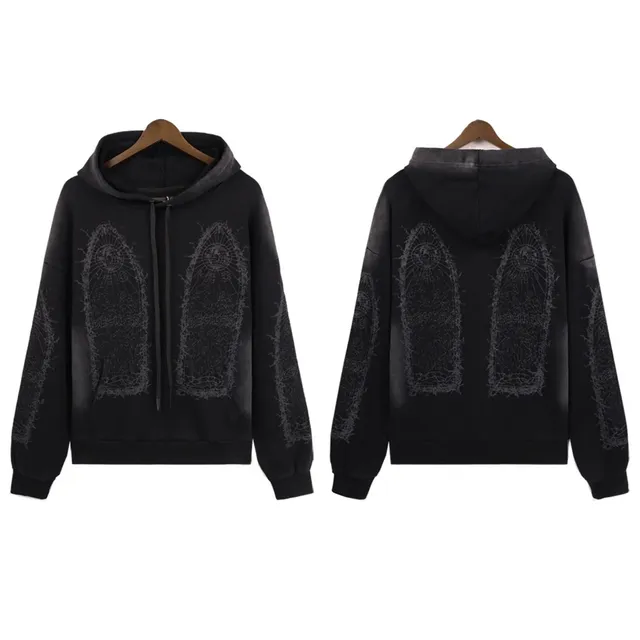 Who Decides War Hoodie Gothic Tomb Print