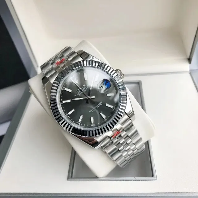 Rolex Oyster Perpetual Datejust Stainless Steel Grey Dial