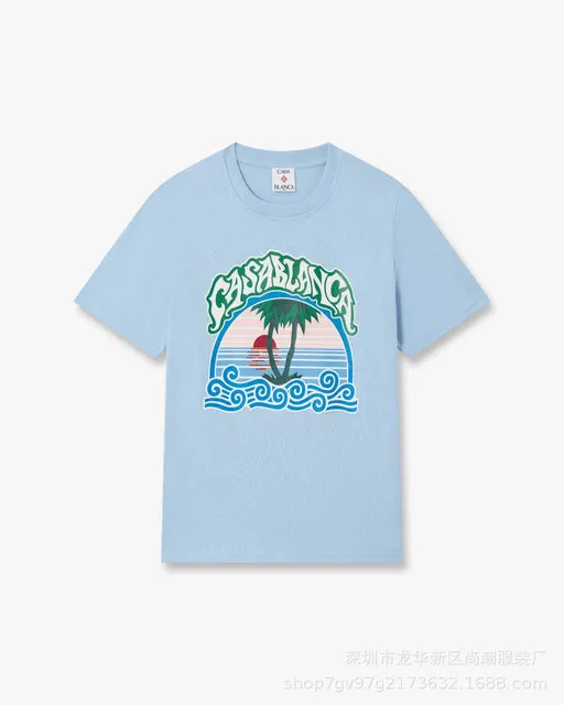 Casablanca Graphic T-Shirt Sunset Palm Print