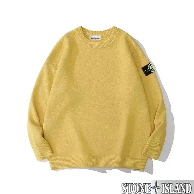 Stone Island Crewneck Sweater Solid Yellow
