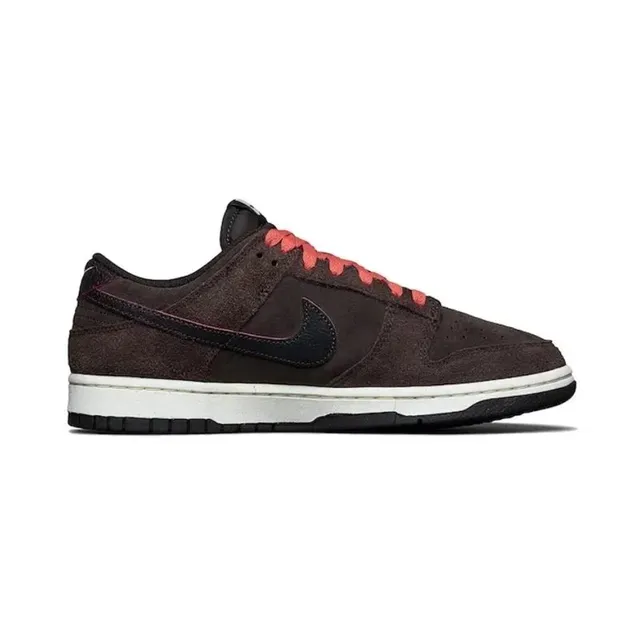 Nike Dunk Low Dark Brown with Red Laces