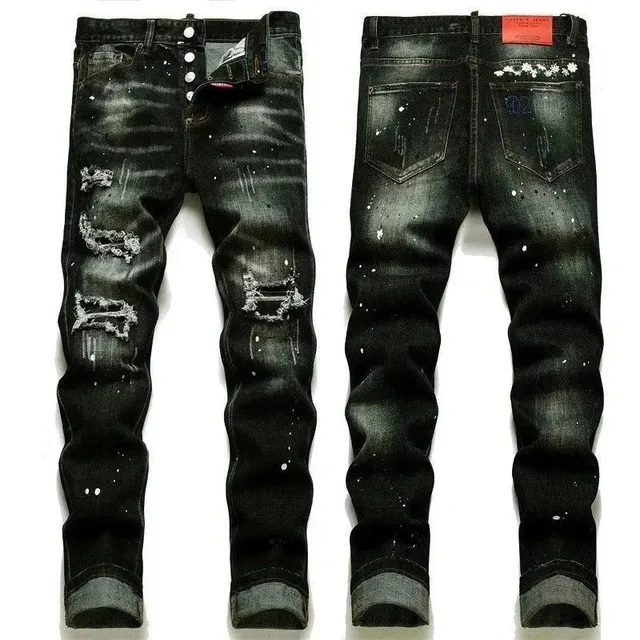 Dsquared2 Skater Jeans Distressed Paint-Splatter