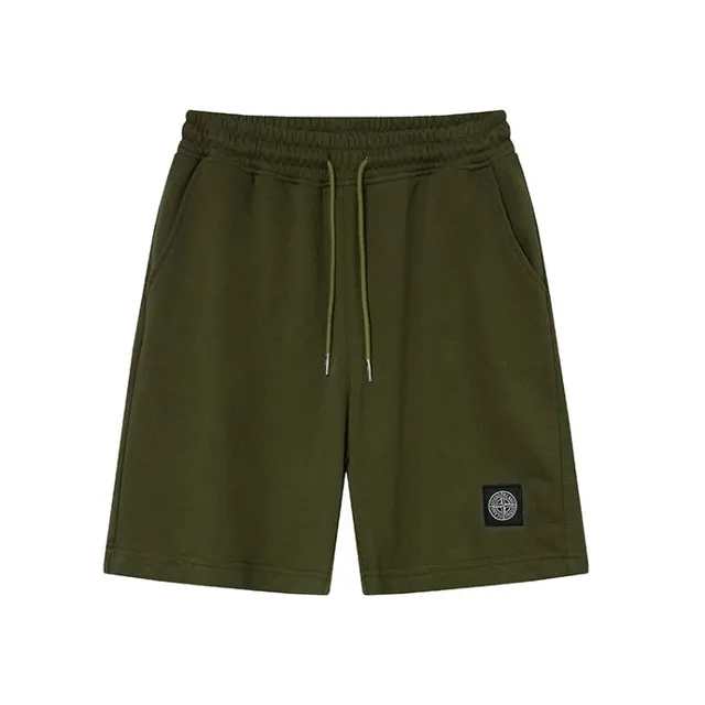 Stone Island Logo Patch Shorts Olive Green