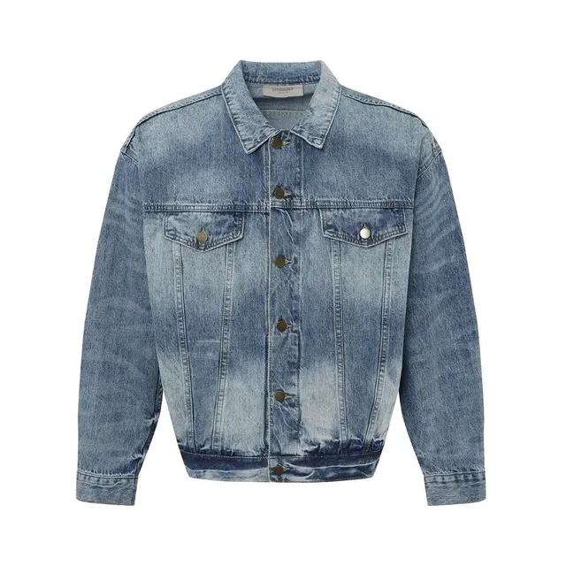 Fear of God Essentials Denim Jacket Washed Blue
