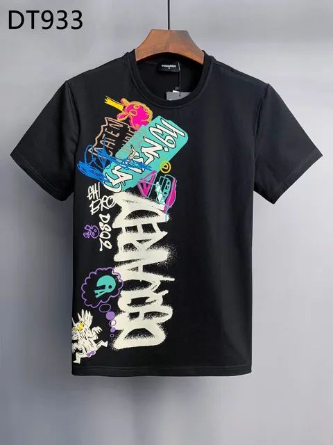 Dsquared2 Graphic T-Shirt Graffiti Print