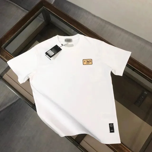 Fendi Logo Patch T-Shirt Beige Patch