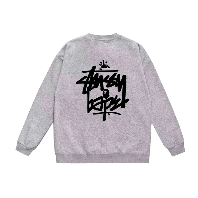 Stüssy Crewneck Sweatshirt Stussy x BAPE Crown Logo