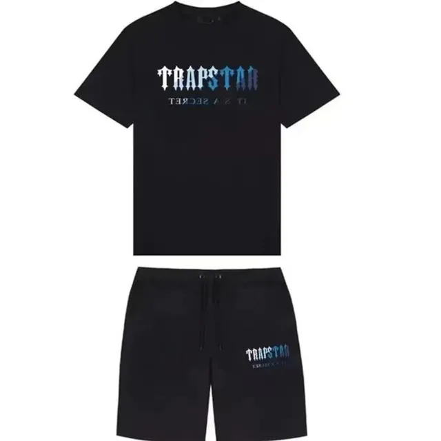 Trapstar Logo Tee & Shorts Set It's A Secret
