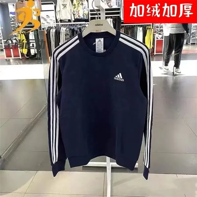 Adidas Essentials 3-Stripes Crewneck Navy/White