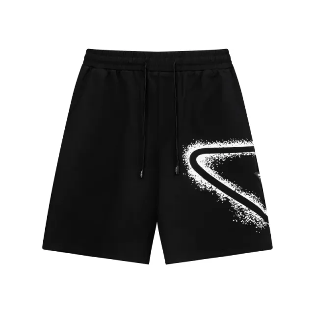 Prada Logo-Print Shorts Spray-Paint Swoosh