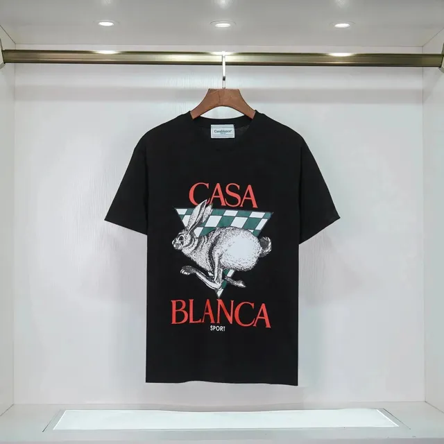 Casablanca Graphic T-Shirt Rabbit Checkered Logo