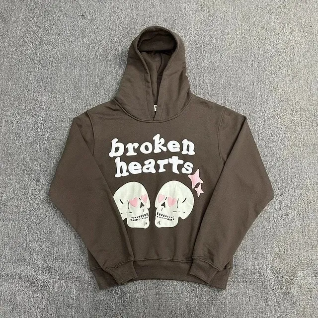 Broken Planet Hoodie Broken Hearts Skull Print