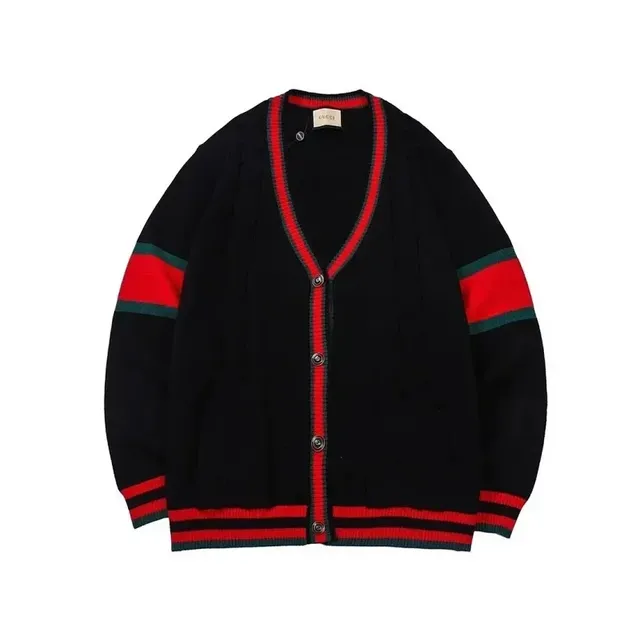 Gucci Knit Cardigan Web Stripe Trim